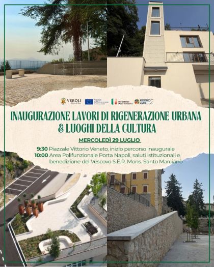 Inagurazione lavori di rigenerazione urbana e luoghi della cultura