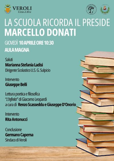 Locandina "La scuola ricorda il Preside Marcello Donati"