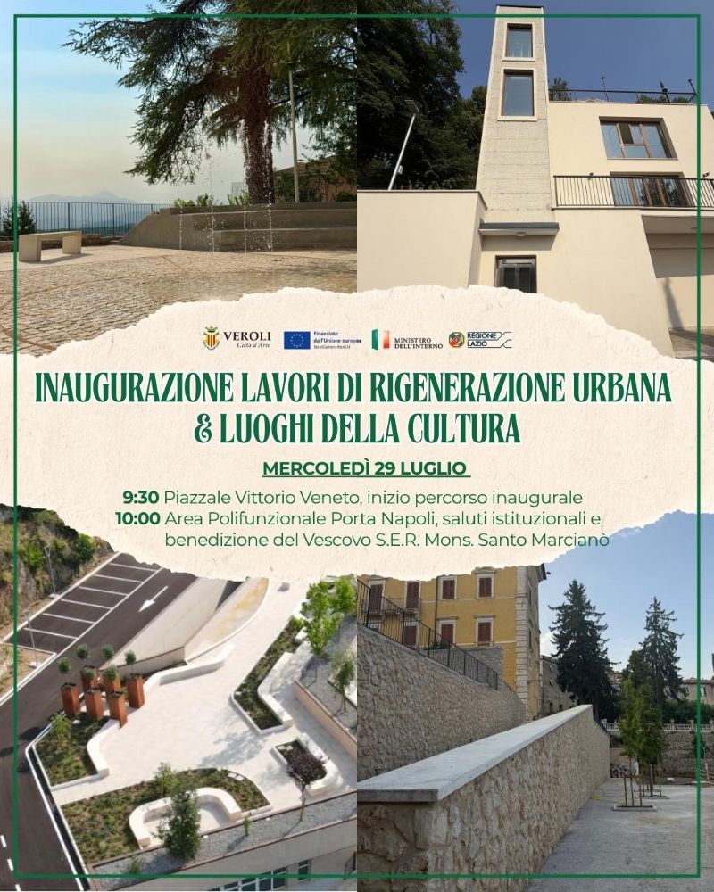 Inagurazione lavori di rigenerazione urbana e luoghi della cultura