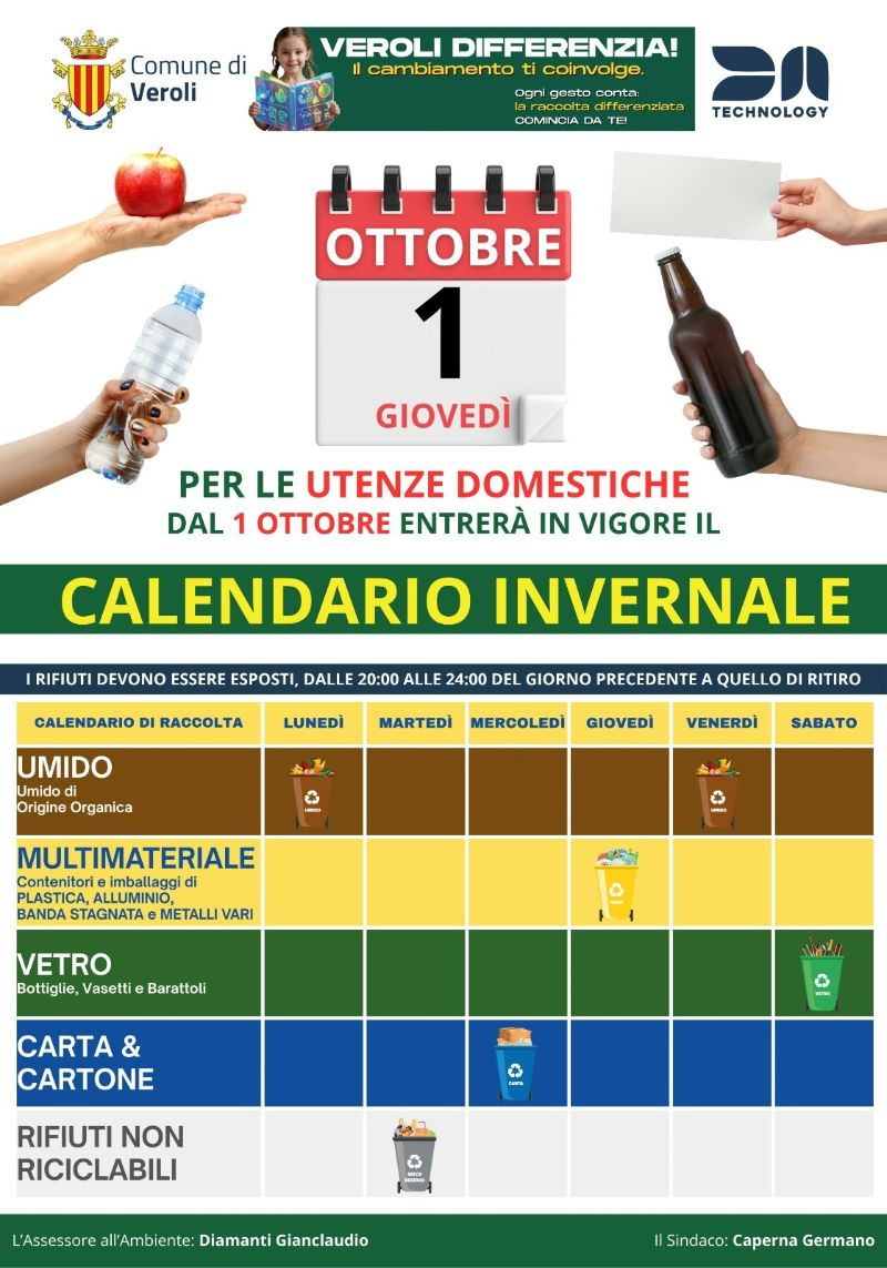 RIFIUTI 1 OTTOBRE