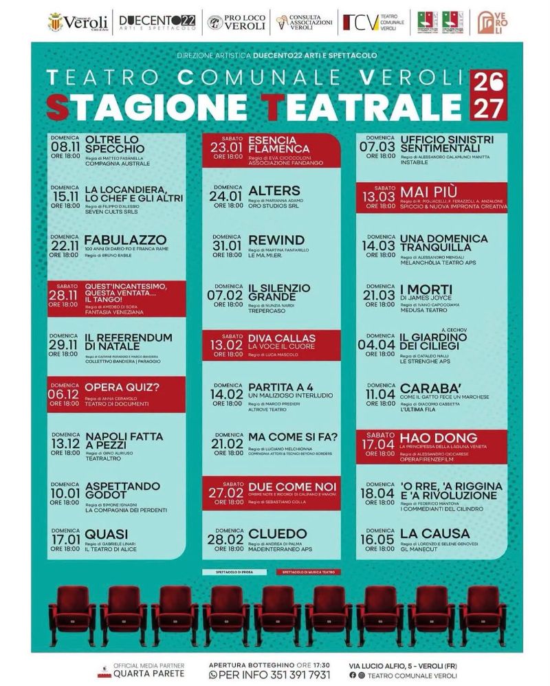 Teatro comunale Veroli - stagione teatrale