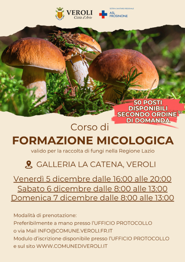 Corso di formazione micologica