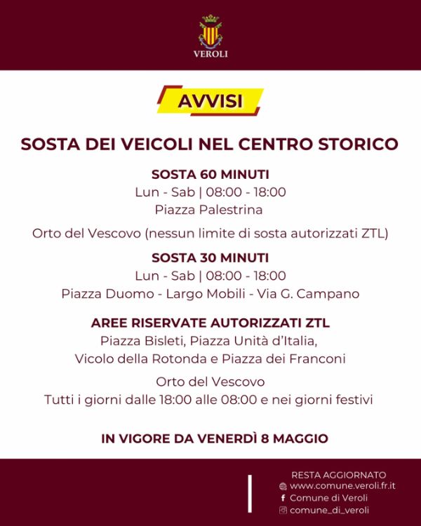 Sosta veicoli centro storico