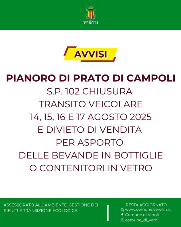 prato di campoli chiusura