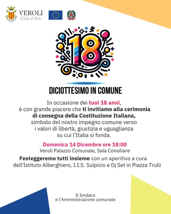 18esimo in comune 2025